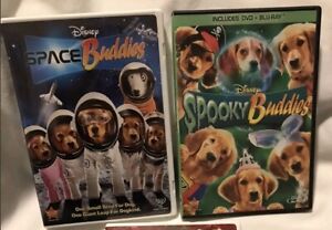 Disney AIR BUD Lot 2  Spooky Buddies & Space Buddies Dog DVD Cute Kids Movies