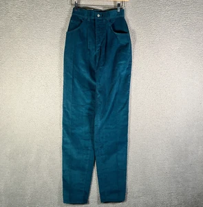 Vintage Lee London Rider Women's Corduroy Pants Blue Tapered High Waist 5 24x33 - Picture 1 of 9