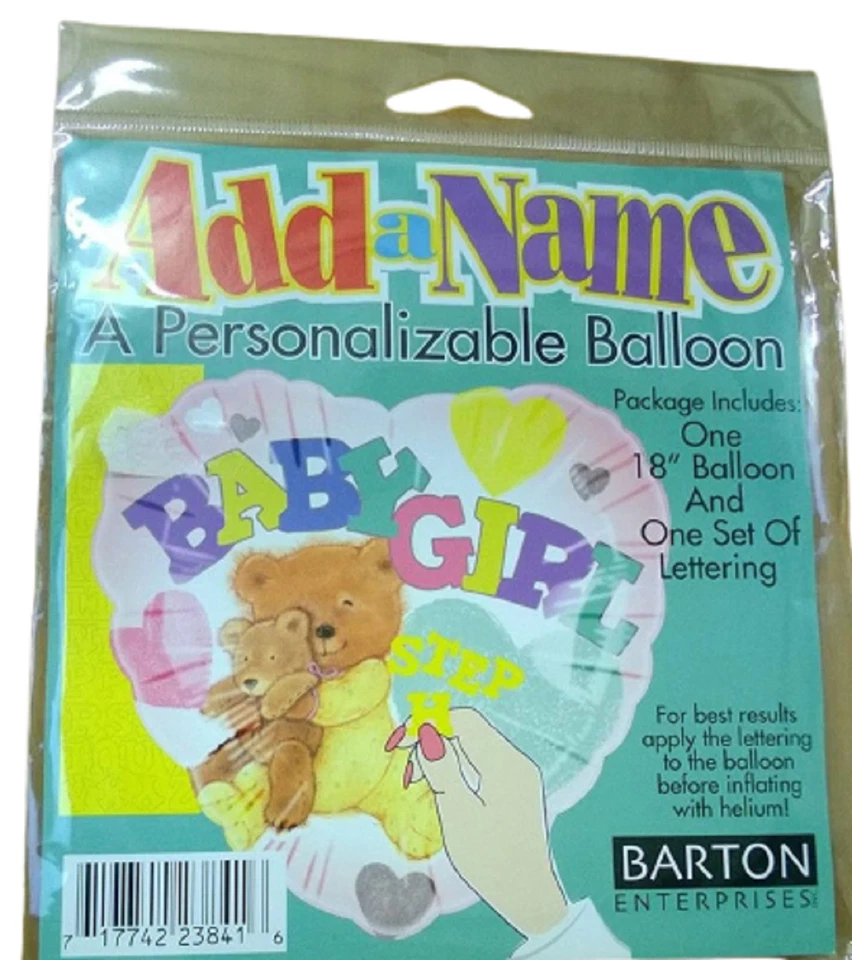 Add A Name Baby Girl Balloon 18" - Personalisable - Image 1 of 2