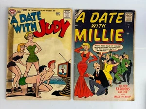 A Date With Millie #7 + A Date With Judy #61 * DC + Atlas Comics - Imagen 1 de 2