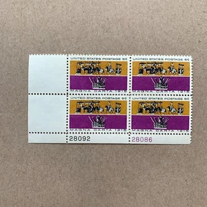 Magna Carta 1215 - MNH - 1960's -  US Stamps Plate Block Of 4 - Memorabilia - Picture 1 of 1