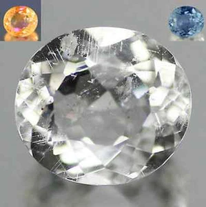 1.31ct Rare Natural Oval-cut Tenebrescent White/UV-Orange/UV-Blue VVS Scapolite - Picture 1 of 7