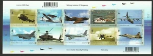 SINGAPORE 2003 AIRCRAFT MILITARY AVIATION OF S'PORE SELF ADHESIVE SOUVENIR SHEET - Picture 1 of 1