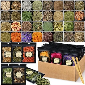 38pcs Herbs for Witchcraft, Witchcraft Supplies Dried Herb and Flowers for Wi... - Picture 1 of 7