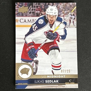 LUKAS SEDLAK Midnight #d/25 2017-18 UD Series 1 #53 Free Comb Ship - Picture 1 of 2