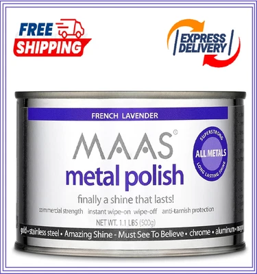 MAAS Metal Polish lata de 1,1 lb, limpador universal de metal para todos os metais, limpo - Imagem 1 de 4