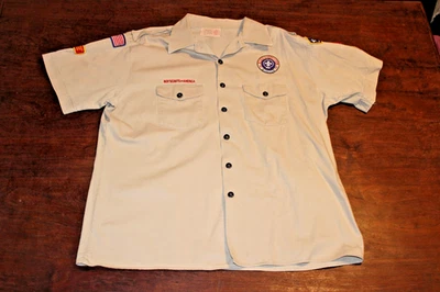 Camisa para hombre Boy Scouts of America BSA tostada X-grande XL 100 % algodón parches cosidos Foto 1 de 4