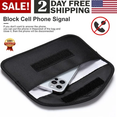 Faraday Bag RFID Signal Blocking Shielding Pouch Cell Phone Blocker Wallet Case  - Image 1 of 4