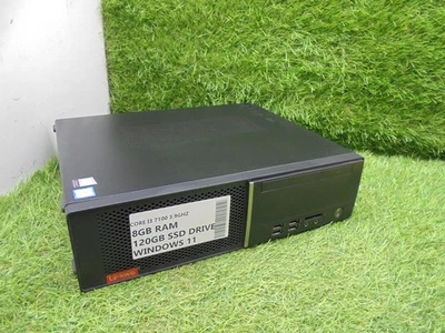 Lenovo V520s i3 7100 SFF SLIM 8GB DESKTOP 120GB SSD Windows 11 PC DESKTOP TOWER - Image 1 of 3