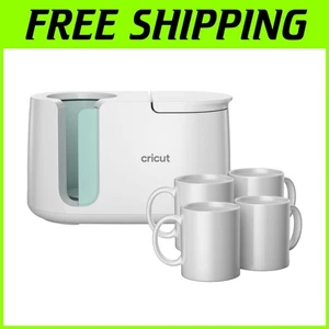 Compact Mug Heat Press with 4 Blank Mugs - Vibrant Custom Mug Designs Made Easy - Picture 1 of 10