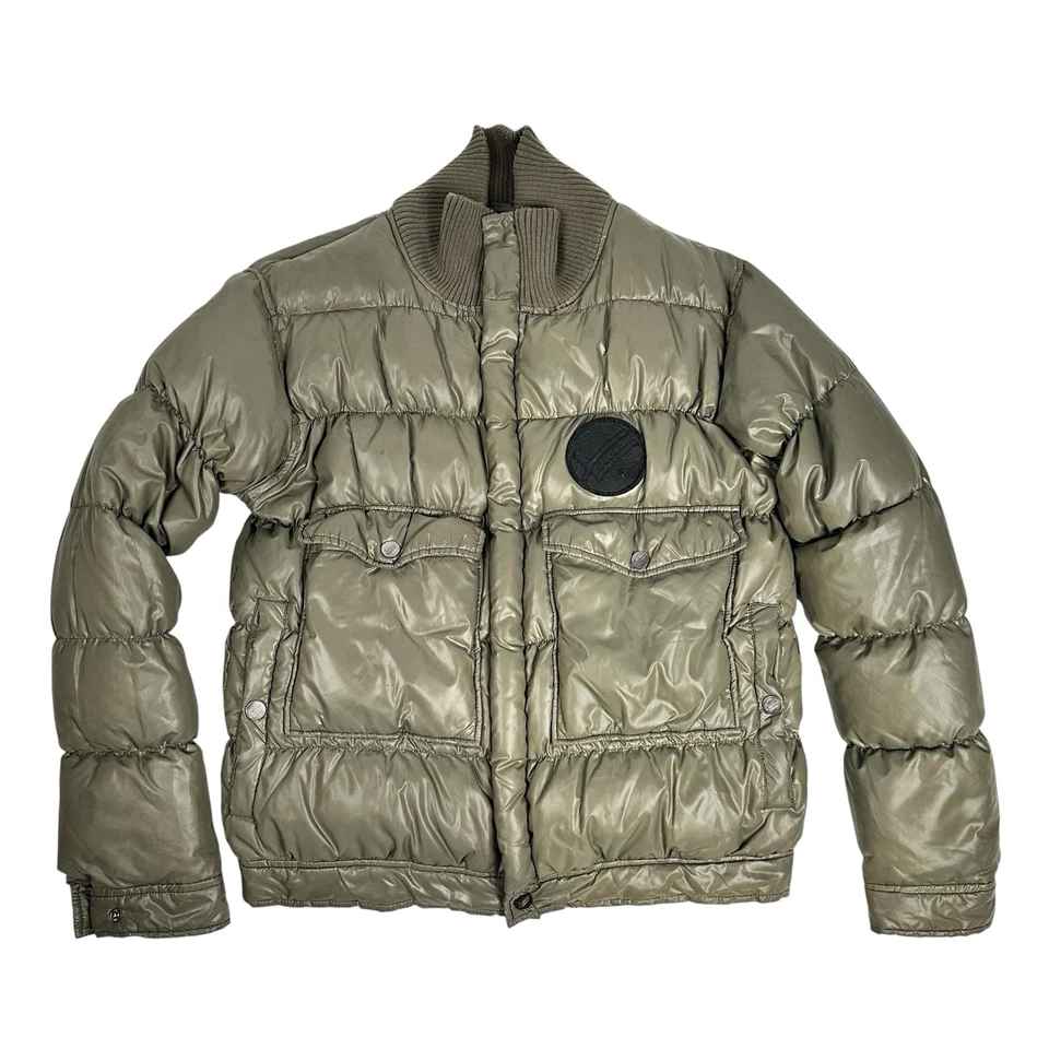 Chaqueta William Rast Puffer Down Para Hombre Verde Oliva Talla Mediana De Colección Y2K Foto 1 de 4