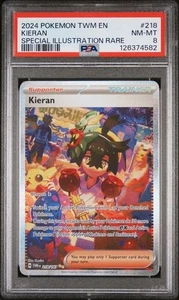 2024 Pokemon TWM EN-Twilight Masquerade Special Illustration Rare Kieran PSA 8 - Bild 1 von 2