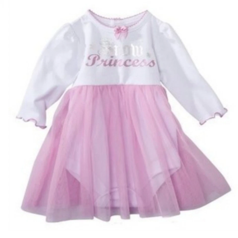 Bebé Glam Infante Niñas Princesa de la Nieve Navidad Creeper Rosa Tul Falda Vestido 3m Foto 1 de 1