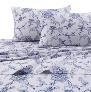 FL200HSPCKI Super Soft Heavyweight Flannel 200-GSM Pillowcases,Floral,King - Picture 1 of 1