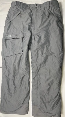 The North Face 雪地滑雪裤冬季灰色 HyVent 防水男式 XLarge — 第 1/4 张图片