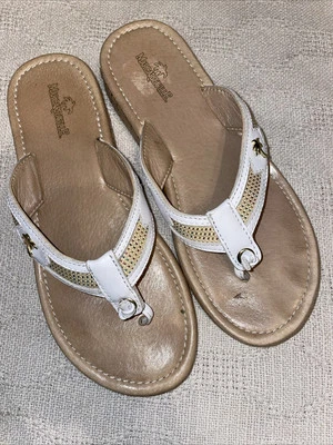 Tanga de playa Margaritaville para mujer talla 9 M cuero blanco tostado fiesta de crucero Foto 1 de 4