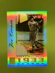 2003 TOPPS TRIBUTE PERENNIAL ALL-STAR EDITION JOE CRONIN RELICS MEM - Picture 1 of 10