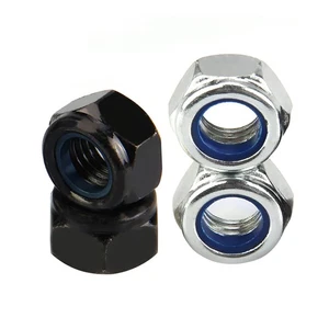 M2 to M16 Nylon Nylock Lock Nuts Type T Bright Zinc Plated BZP DIN 985 - Metric - Picture 1 of 36
