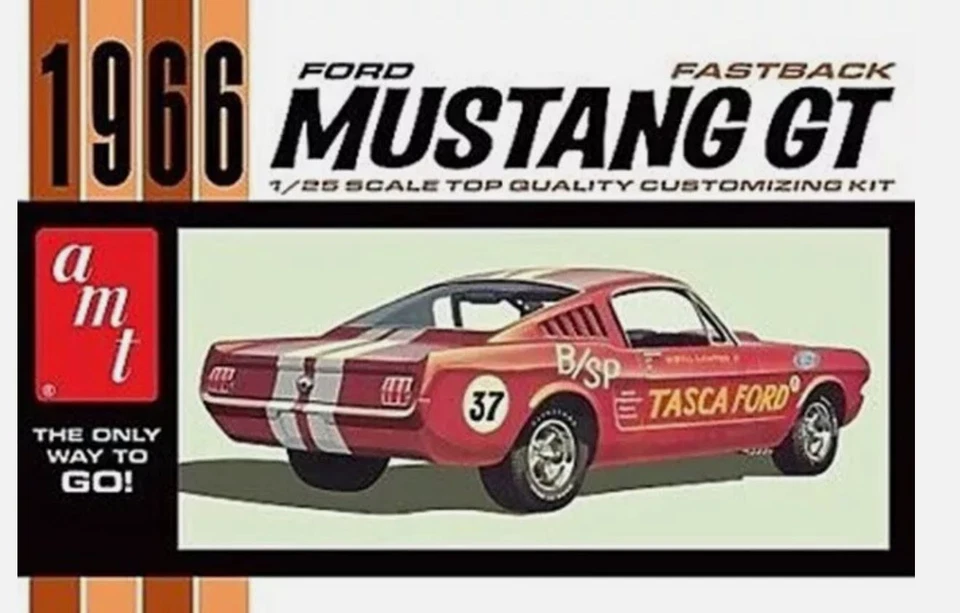 AMT, FORD Mustang Fastback 1966 para montar y pintar, 1/25, AMT1305/12 Foto 1 de 1