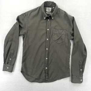 Billy Reid Hemd Herren Small Grün Grau Slim Fit Button Down Italy Kaschmir Baumwolle - Bild 1 von 14