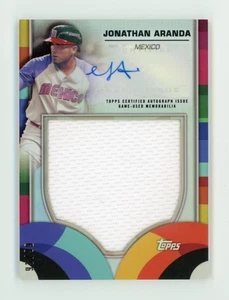 Parche autógrafo Topps Jonathan Aranda 2023 Team México refractor de lámina #/99 - Imagen 1 de 2