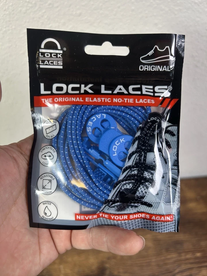 Lock Laces No Tie Elastic Shoelaces Shoe Strings Gray Fastening System