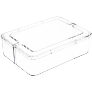 Pioneer Plastics Clear Small Rectangular Container, 5.4375" W x 4" D x 1.5" H - Picture 1 of 6