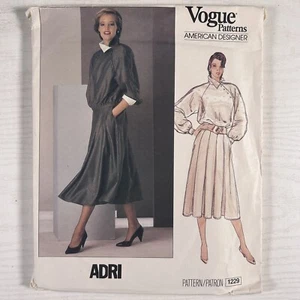 Vogue Sewing Pattern 1229 Loose fit Pullover Top & Skirt Adri Size 14 U/C FF - Picture 1 of 4