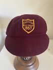 Vintage  O&Dssca 1937   English Wills Shield Burgundy Cricket  Wool Cap Gc
