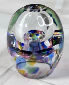 Marian Pyrcak Hand Blown Crystal  Art Glass Paperweight Pen Holder Oil Light - Picture 1 of 9