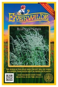 1000 Blue Joint Grass Native Grass Seeds - Everwilde Farms Mylar Seed Packet - Picture 1 of 3