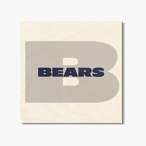 Montaña rusa cuadrada de madera Chicago Bears NFL Sport 4"" X 4"" - Imagen 1 de 3