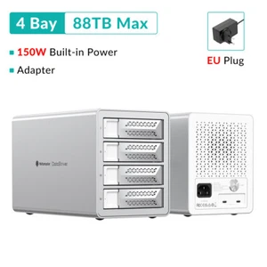 4 Bay Festplattengehäuse für 2,5/3,5" SATA HDD/SSD Dockingstation Daisy-Chain - Bild 1 von 11