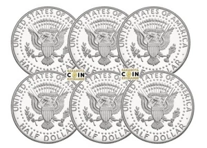 Medio dólar Kennedy 2013,14,15,16,17,18 S prueba de plata - 6 pruebas de gemas camafeo profundo - Imagen 1 de 1