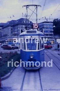 Switzerland Zuerich Klusplatz Tram 1525 Original 1980s 35mm Slide Agfa - Foto 1 di 1
