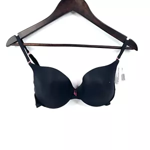 Elle Macpherson Intimates Double Skins II Bra Size 12D Black Pink Diamond New - Picture 1 of 9