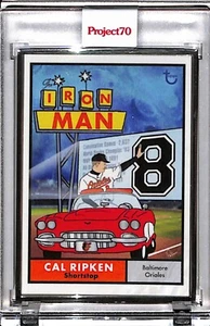 2021 TOPPS PROJECT 70 #440 CAL RIPKEN JR. by BRITTNEY PALMER SILVER FRAME 22/51 - Picture 1 of 2