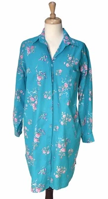 Laura Ashley 90’s Shirt Dress Button Down Long Sleeve Floral Chintz Print Small - Image 1 of 4