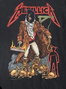 Vintage 1990s Metallica So I Dub Thee Unforgiven 2 lados camiseta negra sz 3XL - Imagen 1 de 8