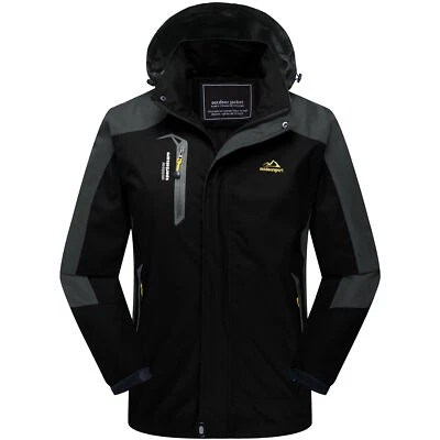 Men's Outdoor Atheletic Hiking Jacket Waterproof Mountain Climb Lightweight Coat - Image 1 of 4
