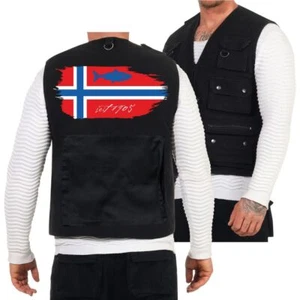Chaleco con muchos bolsillos Noruega turista pesca pesca pesca regalo pesca hobby - Imagen 1 de 7