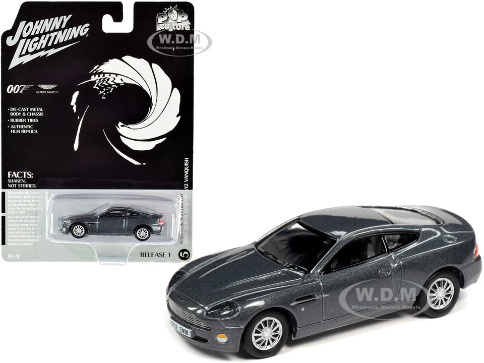 2002 ASTON MARTIN V12 VANQUISH JAMES BOND 1/64 JOHNNY LIGHTNING JLPC001-JLSP096 - Image 1 of 1