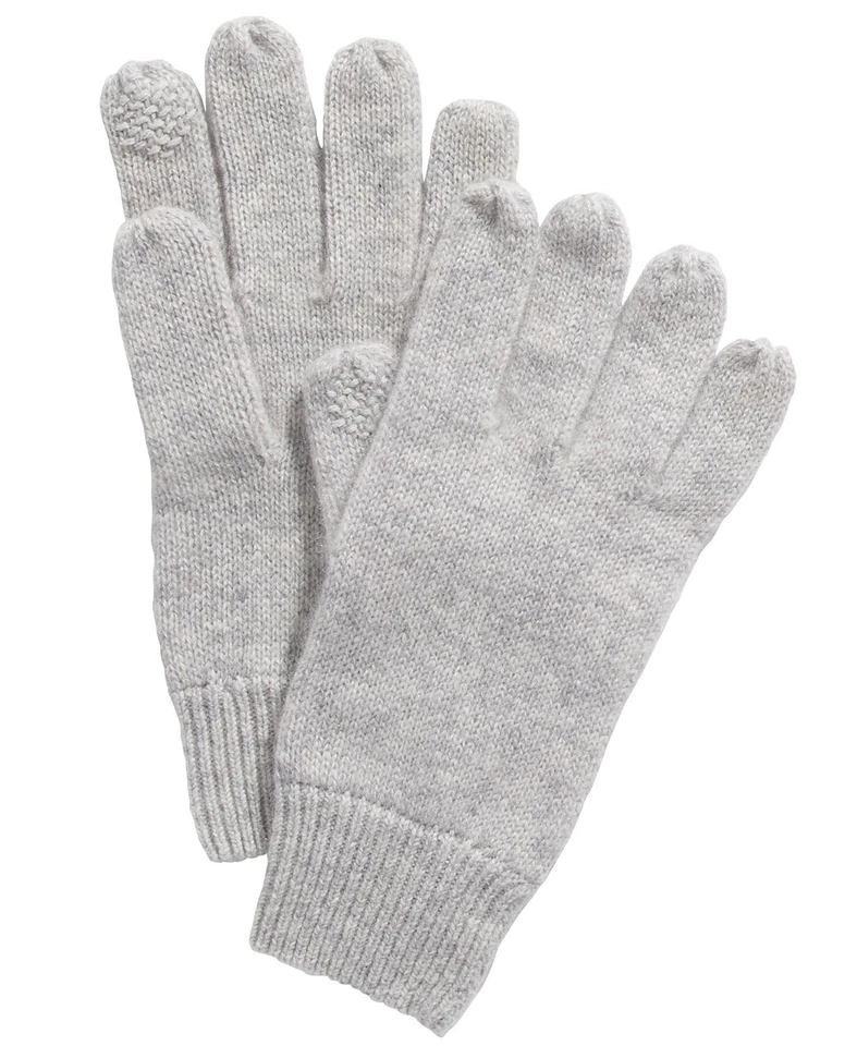 Charter Club 羊绒灰色触摸屏兼容智能手机技术手套 — 第 1/1 张图片