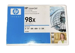 Original HP Toner Laserjet 4 4+ 4M 5 5N 5M/92298X 98X Cartridge New - Boxed - Zdjęcie 1 z 1