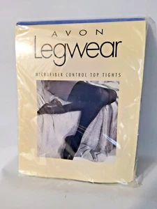 Avon Legwear Microfiber Control Top Tights Dark Navy Size C Vintage - Picture 1 of 2