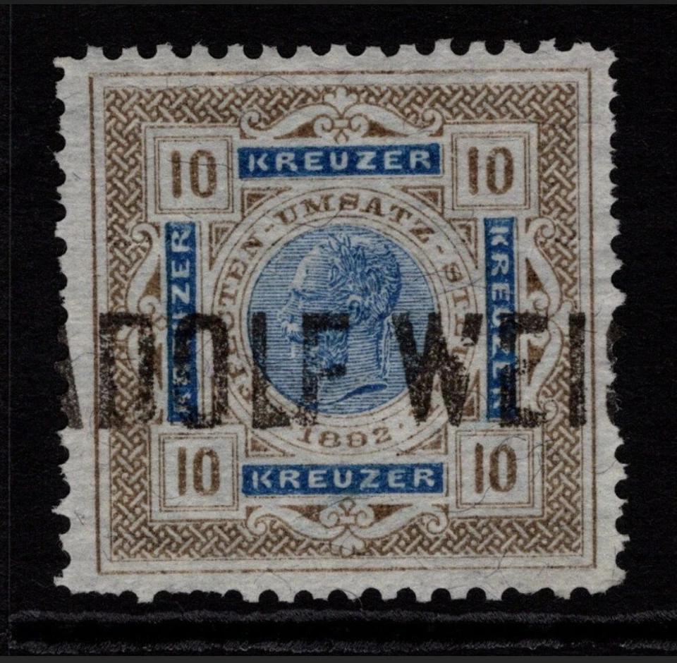 Austria 1892 10k Stock Rev Usado Granito Blanco PP Perf 11.5 - S36316 Foto 1 de 1