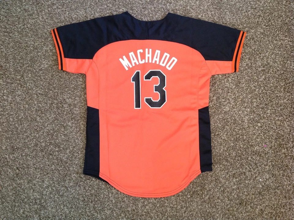 Majestic MLB JERSEY MANNY MACHADO Orioles Youth Large/L 14-16 Black/Orange #13 - Image 1 of 1