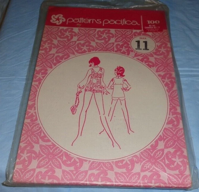 VINTAGE PATTERNS PACIFICA 100 ~ JUNIOR PETITE VEST SHORTS BLOUSE ~ SIZE 11 *NEW - Image 1 of 1
