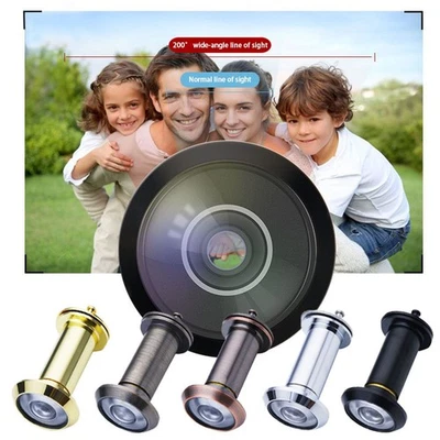 Anti-Theft Wide Angle 200 Degree Cat Eye Door Viewer Security Door Eye Peephole - image 1 of 4