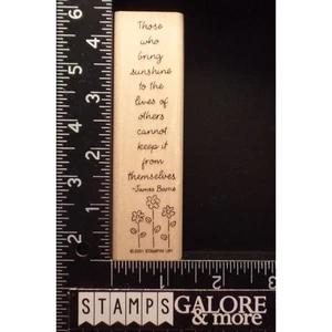 Stampin' Up! SELLOS DE GOMA 2001 TÚ ERES MI SOL LOS QUE TRAEN FLORES #08 - Imagen 1 de 2